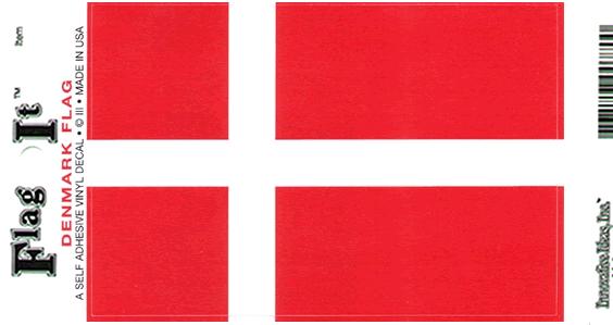 Denmark Flag-It Flag Decal